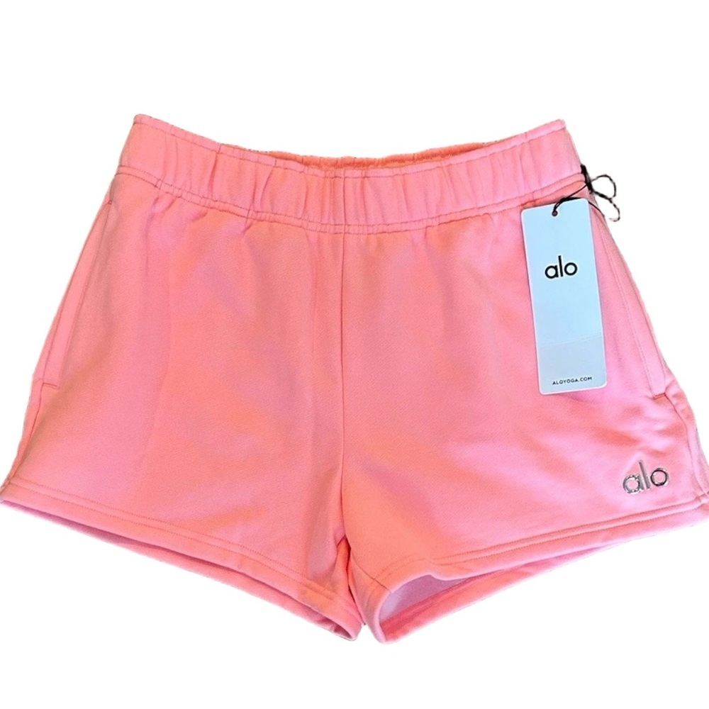 LAST ONE SAME DAY SHIP NWT AUTHENTIC ALO YOGA Neon Bubblegum Pink ACCOLADE SHORT - Picture 6 of 9